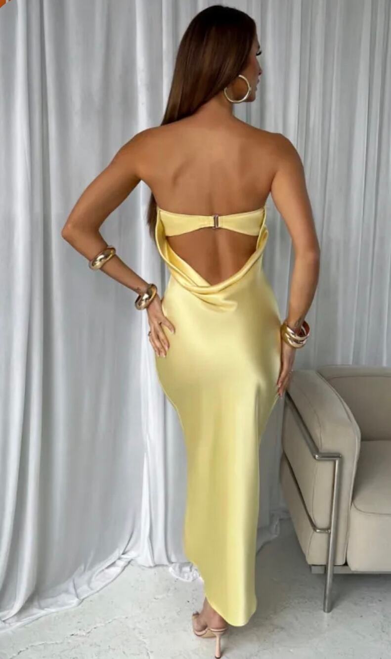 BABYBOO RHEANNA MAXI DRESS - YELLOW NWT Size XS